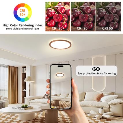 Brilagi - LED Koupelnové stropní svítidlo ULTRA SLIM LED/12W/230V pr.22,5 cm rose gold IP54