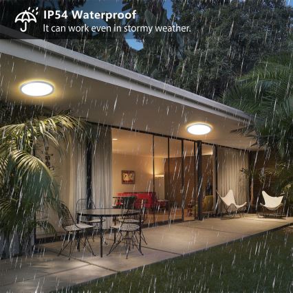 Brilagi - LED Koupelnové stropní svítidlo ULTRA SLIM LED/12W/230V pr. 22,5 cm stříbrná IP54