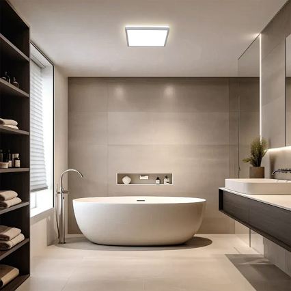 Brilagi - LED Koupelnové stropní svítidlo ULTRA SLIM LED/18W/230V 30x30 cm stříbrná IP54
