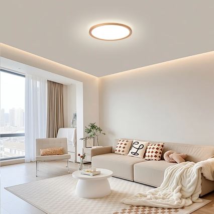 Brilagi - LED Koupelnové stropní svítidlo ULTRA SLIM LED/18W/230V pr. 30 cm rose gold IP54