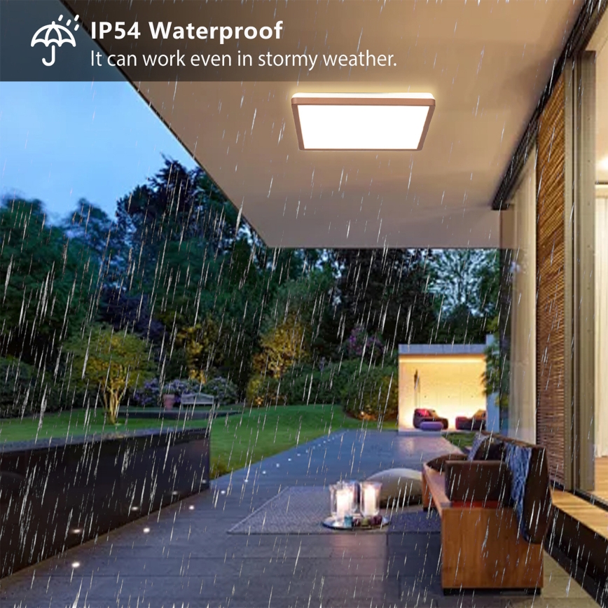 Brilagi - LED Koupelnové stropní svítidlo ULTRA SLIM LED/24W/230V 42x42 cm rose gold IP54