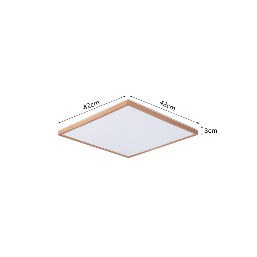 Brilagi - LED Koupelnové stropní svítidlo ULTRA SLIM LED/24W/230V 42x42 cm rose gold IP54