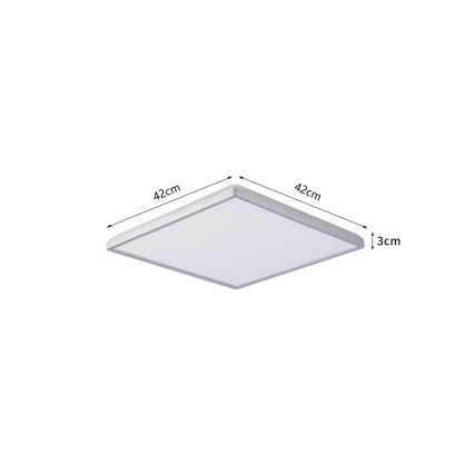 Brilagi - LED Koupelnové stropní svítidlo ULTRA SLIM LED/24W/230V 42x42 cm stříbrná IP54