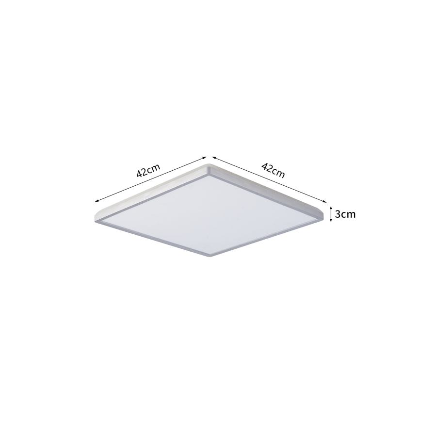 Brilagi - LED Koupelnové stropní svítidlo ULTRA SLIM LED/24W/230V 42x42 cm stříbrná IP54