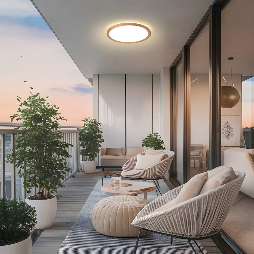 Brilagi - LED Koupelnové stropní svítidlo ULTRA SLIM LED/24W/230V pr. 42 cm rose gold IP54