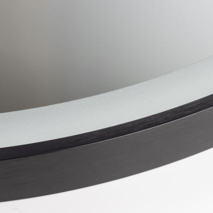 Brilagi - LED Koupelnové zrcadlo ASTI LED/19W/230V pr. 60 cm černá IP44 CRI 90 stmívatelné + CCT