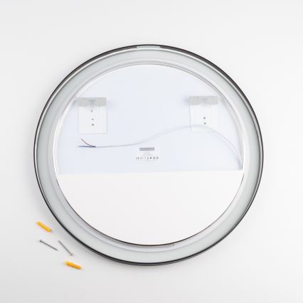 Brilagi - LED Koupelnové zrcadlo ASTI LED/19W/230V pr. 60 cm černá IP44 CRI 90 stmívatelné + CCT