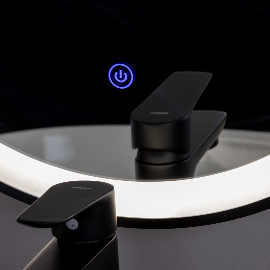 Brilagi - LED Koupelnové zrcadlo CANZO LED/25W/230V 50x80 cm černá IP44 CRI 90 stmívatelné + CCT