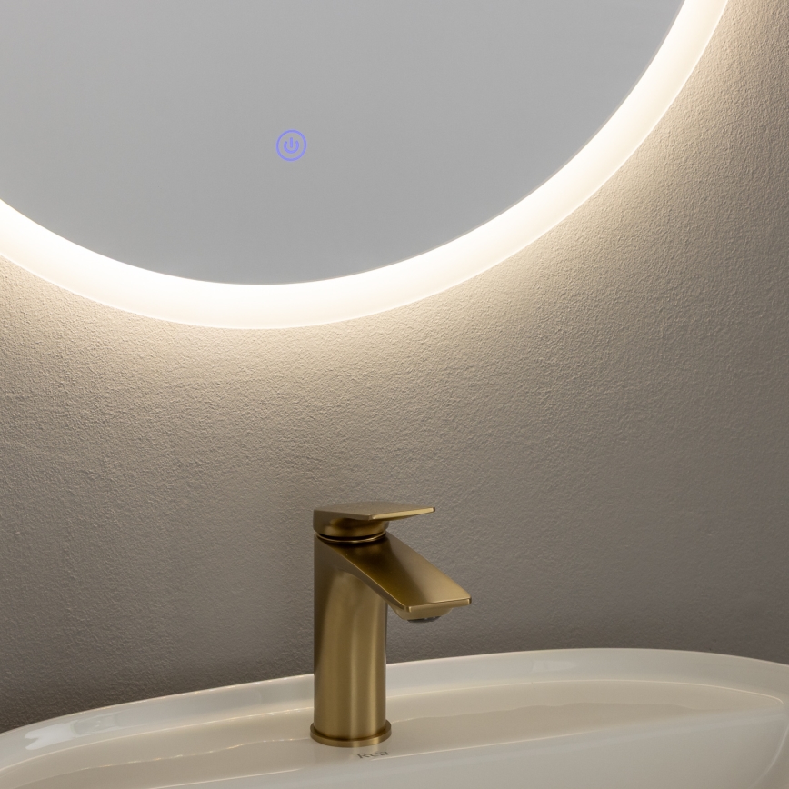Brilagi - LED Koupelnové zrcadlo CUNEO LED/19W/230V pr. 60 cm IP44 CRI 90 stmívatelné + CCT