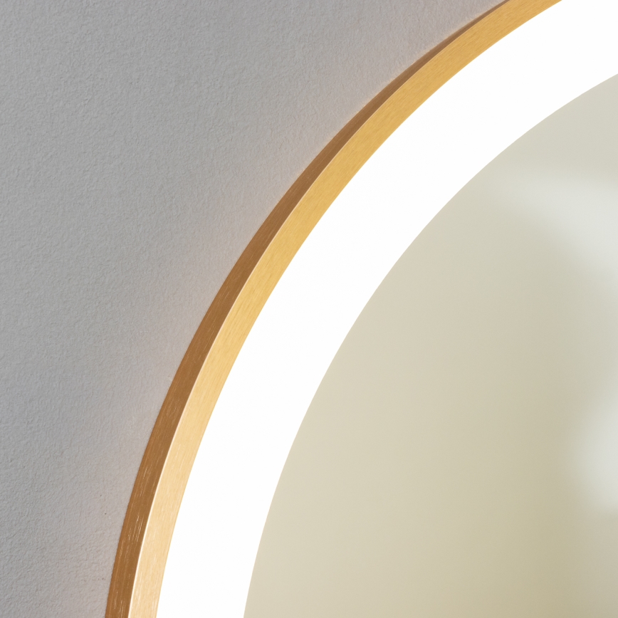 Brilagi - LED Koupelnové zrcadlo ERBA LED/25W/230V 50x80 cm zlatá IP44 CRI 90 stmívatelné + CCT