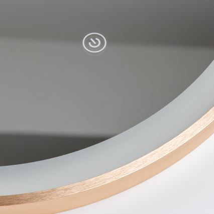 Brilagi - LED Koupelnové zrcadlo ERBA LED/25W/230V 50x80 cm zlatá IP44 CRI 90 stmívatelné + CCT