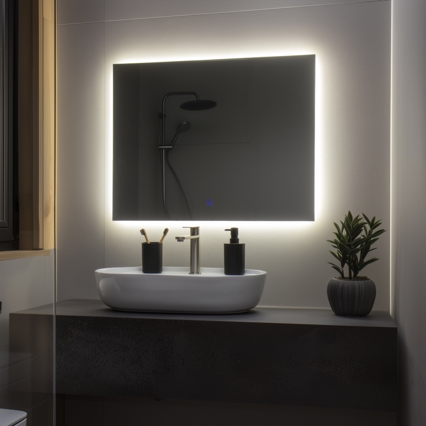 Brilagi - LED Koupelnové zrcadlo LUCE LED/28W/230V 60x80 cm IP44 CRI 90 stmívatelné + CCT