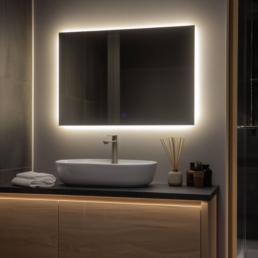 Brilagi - LED Koupelnové zrcadlo LUCE LED/30W/230V 60x90 cm IP44 CRI 90 stmívatelné + CCT