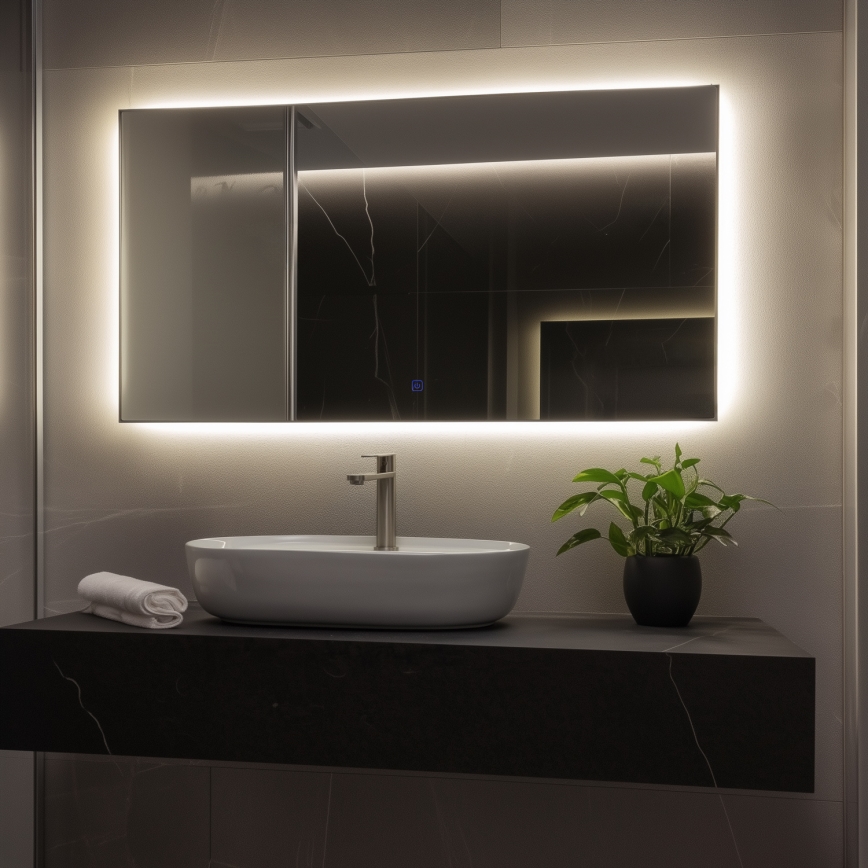 Brilagi - LED Koupelnové zrcadlo LUCE LED/36W/230V 60x120 cm IP44 CRI 90 stmívatelné + CCT