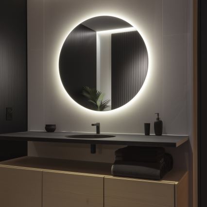 Brilagi - LED Koupelnové zrcadlo LUNA LED/32W/230V pr. 100 cm IP44 CRI 90 stmívatelné +CCT
