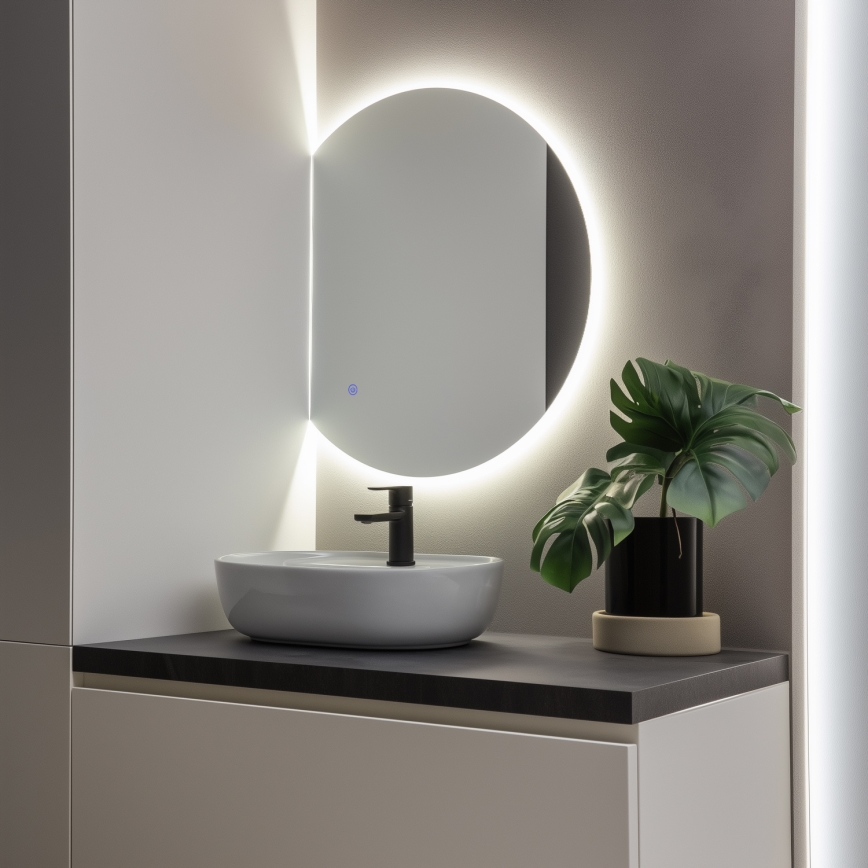 Brilagi - LED Koupelnové zrcadlo MEZZO LED/18W/230V 60x50 cm IP44 CRI 90 stmívatelné + CCT