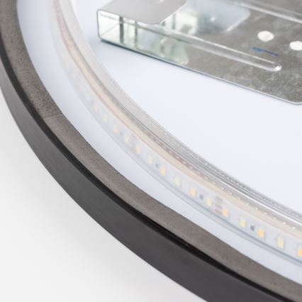 Brilagi - LED Koupelnové zrcadlo NOVARA LED/19W/230V pr. 60 cm černá IP44 CRI 90 stmívatelné + CCT