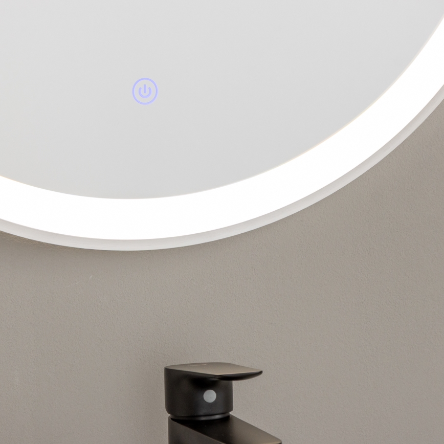 Brilagi - LED Koupelnové zrcadlo TORINO LED/19W/230V pr. 60 cm stříbrná IP44 CRI 90 stmívatelné + CCT