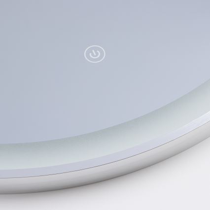 Brilagi - LED Koupelnové zrcadlo TORINO LED/19W/230V pr. 60 cm stříbrná IP44 CRI 90 stmívatelné + CCT