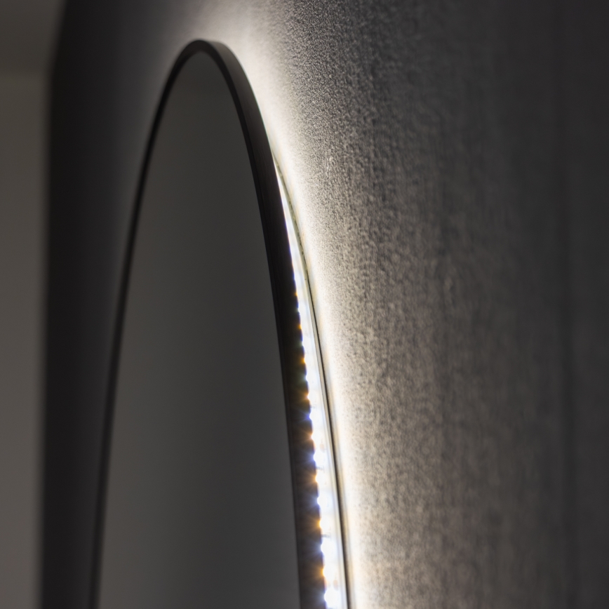Brilagi - LED Koupelnové zrcadlo VENA BLACK LED/26W/230V pr. 80 cm IP44 CRI 90 stmívatelné + CCT