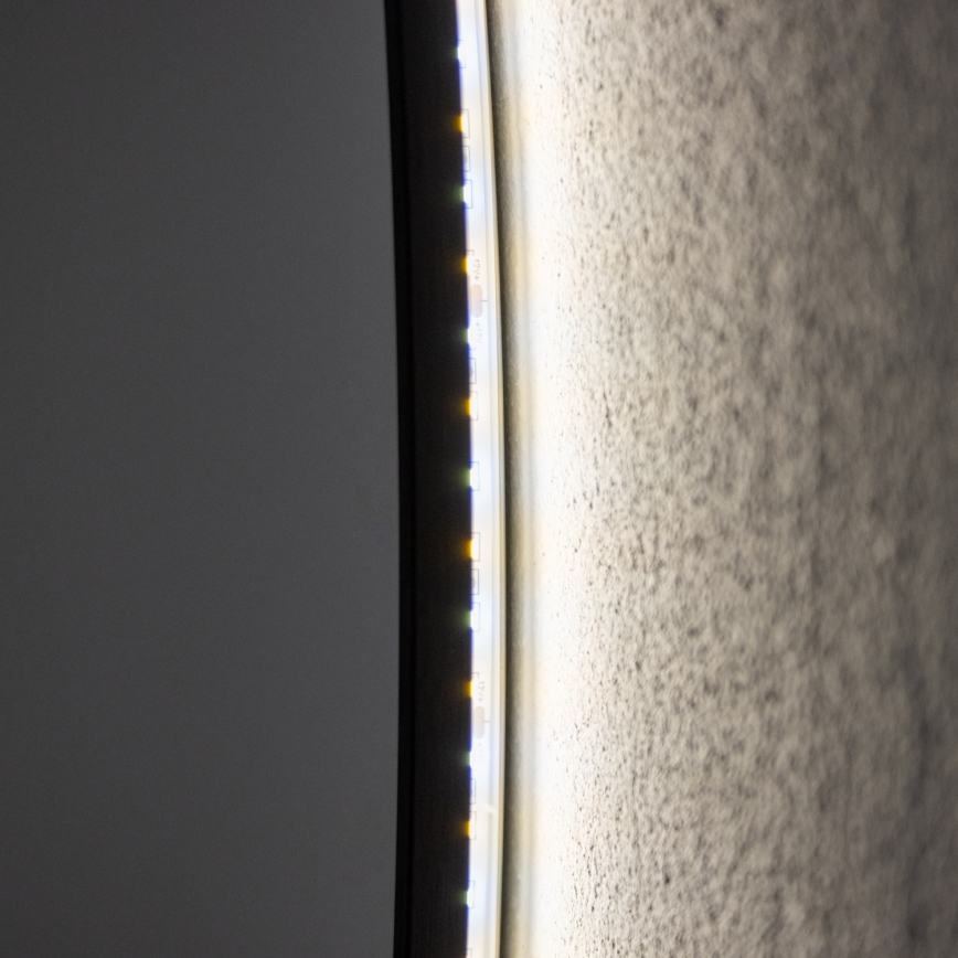 Brilagi - LED Koupelnové zrcadlo VENA BLACK LED/26W/230V pr. 80 cm IP44 CRI 90 stmívatelné + CCT