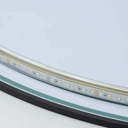 Brilagi - LED Koupelnové zrcadlo VENA BLACK LED/26W/230V pr. 80 cm IP44 CRI 90 stmívatelné + CCT
