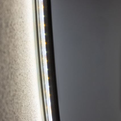 Brilagi - LED Koupelnové zrcadlo VENA BLACK LED/32W/230V pr. 100 cm IP44 CRI 90 stmívatelné + CCT