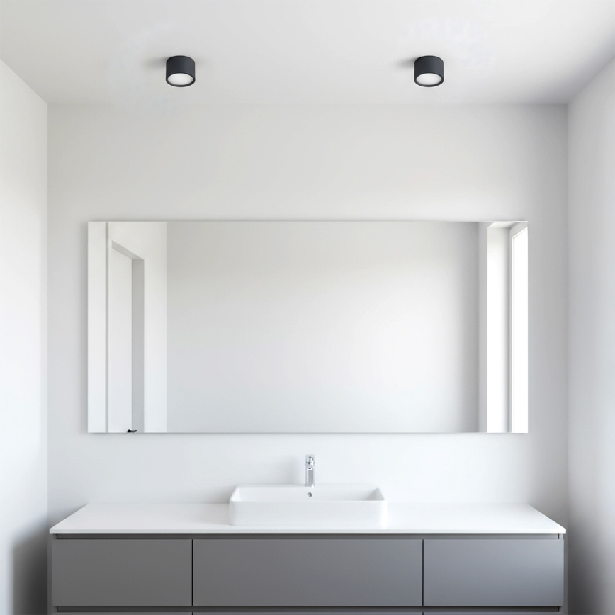 BRILAGI - LED Koupelnové bodové svítidlo SMOOTH 1xGX53/15W/230V 60x82 mm černá IP54