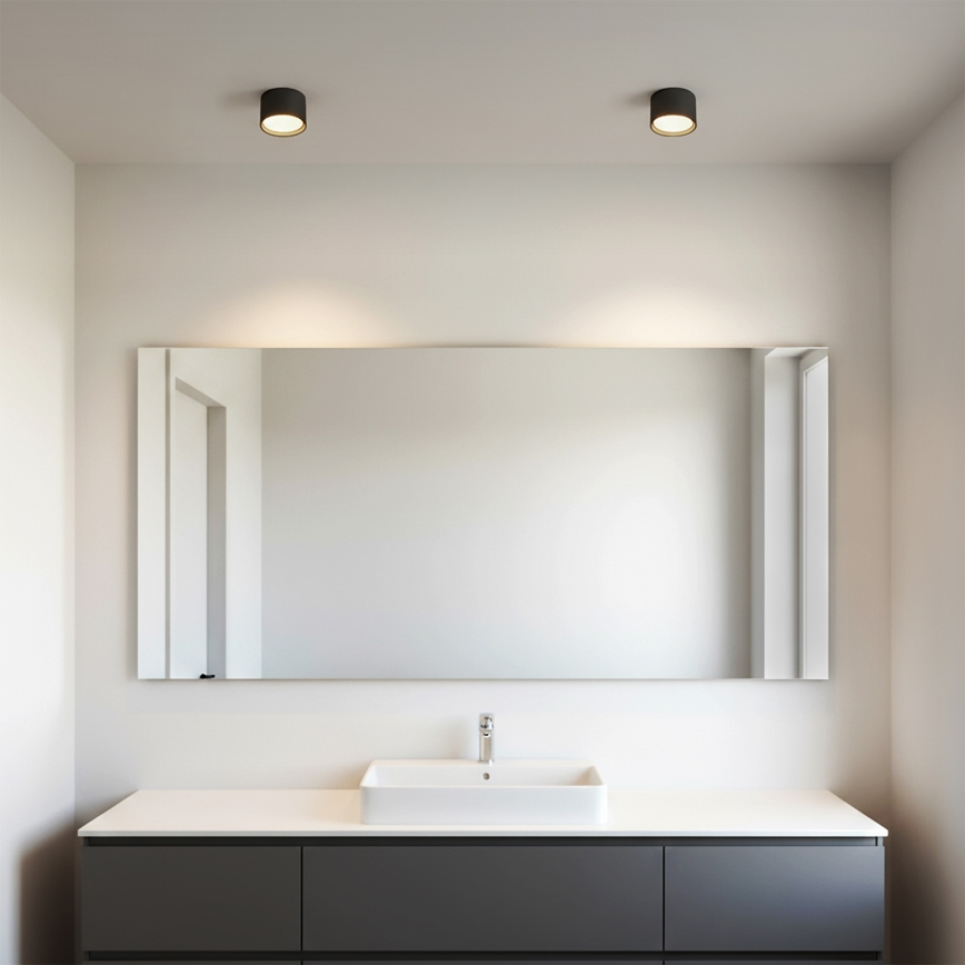 BRILAGI - LED Koupelnové bodové svítidlo SMOOTH 1xGX53/15W/230V 60x82 mm černá IP54