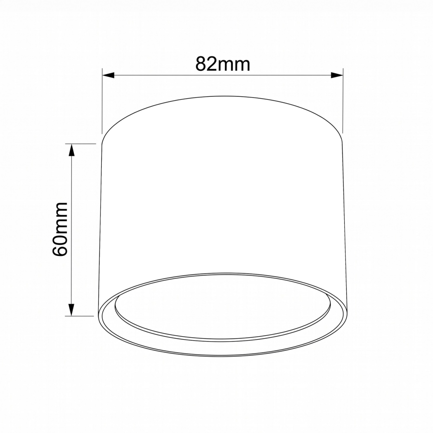 BRILAGI - LED Koupelnové bodové svítidlo SMOOTH 1xGX53/15W/230V 60x82 mm černá IP54