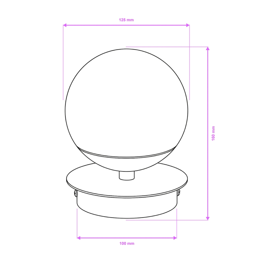 Brilagi - LED Koupelnové nástěnné svítidlo BALL LED/6W/230V 3000/4000/6500K IP44 zlatá