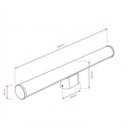 Brilagi - LED Koupelnové osvětlení zrcadla TUBE LED/15W/230V 3000/4000/6500K IP44 lesklý chrom