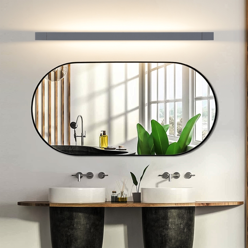 Brilagi - LED Koupelnové osvětlení zrcadla AQUA LINE LED/24W/230V 90 cm IP44 antracit CRI 90