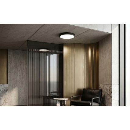 BRILAGI - LED Koupelnové stropní svítidlo se senzorem ZENNA LED/24W/230V pr. 35 cm IP44 černá + dálkové ovládání