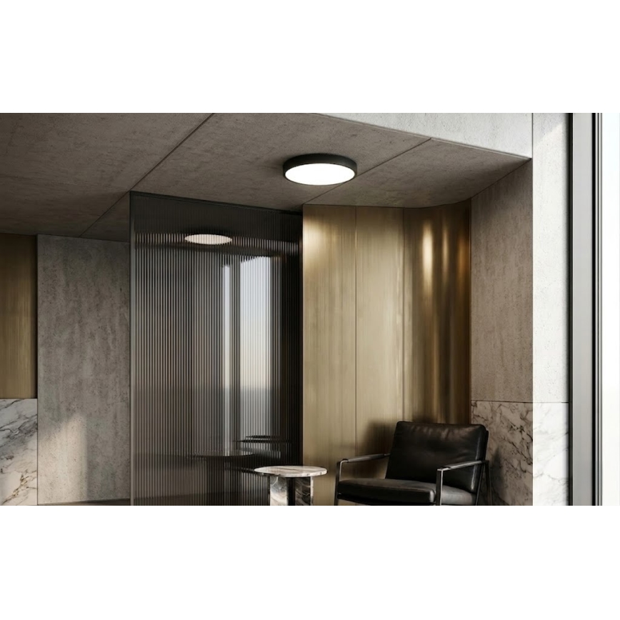 BRILAGI - LED Koupelnové stropní svítidlo se senzorem ZENNA LED/24W/230V pr. 35 cm IP44 černá + dálkové ovládání