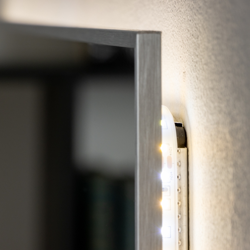 Brilagi - LED Koupelnové zrcadlo DESIO LED/24W/230V 60x60 cm stříbrná IP44 CRI 90 stmívatelné + CCT