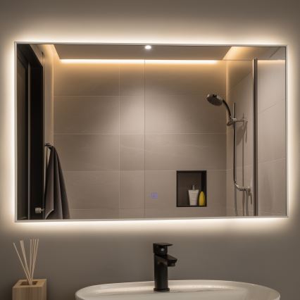 Brilagi - LED Koupelnové zrcadlo DESIO LED/30W/230V 60x90 cm stříbrná IP44 CRI 90 stmívatelné + CCT