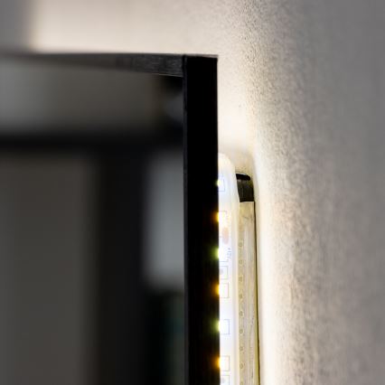 Brilagi - LED Koupelnové zrcadlo SUELLO LED/30W/230V 60x90 cm černá IP44 CRI 90 stmívatelné + CCT
