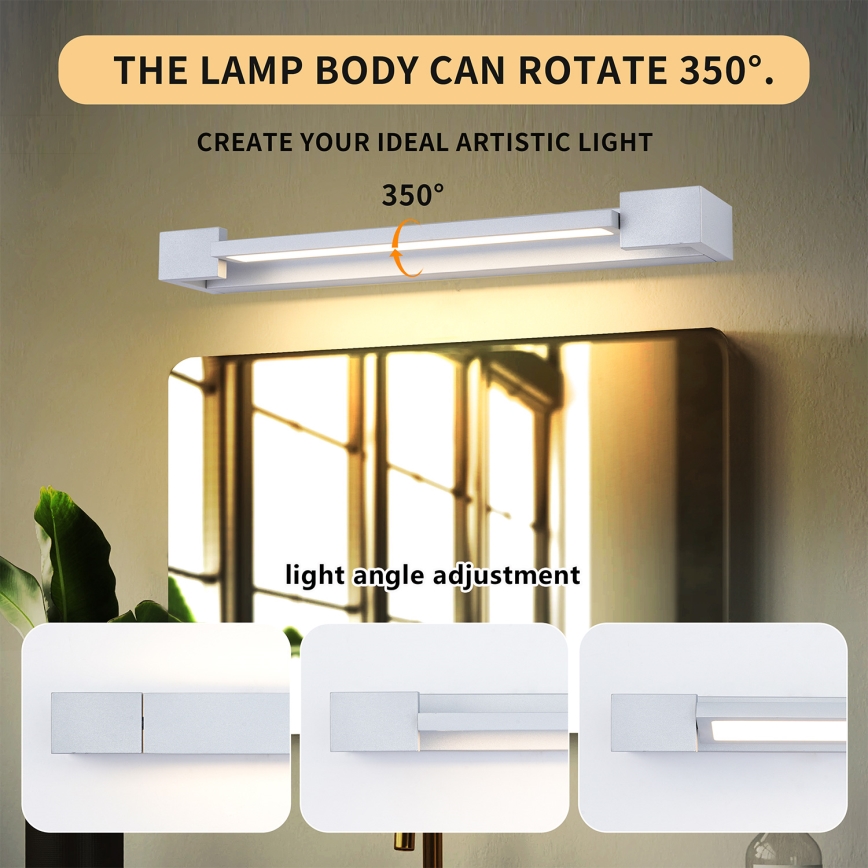 Brilagi - LED Koupelnové osvětlení zrcadla AQUA LINE LED/12W/230V 45 cm IP44 matný chrom CRI 90