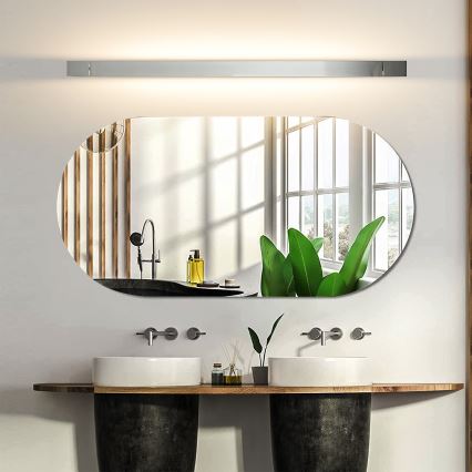 Brilagi - LED Koupelnové osvětlení zrcadla AQUA LINE LED/24W/230V 90 cm IP44 lesklý chrom CRI 90