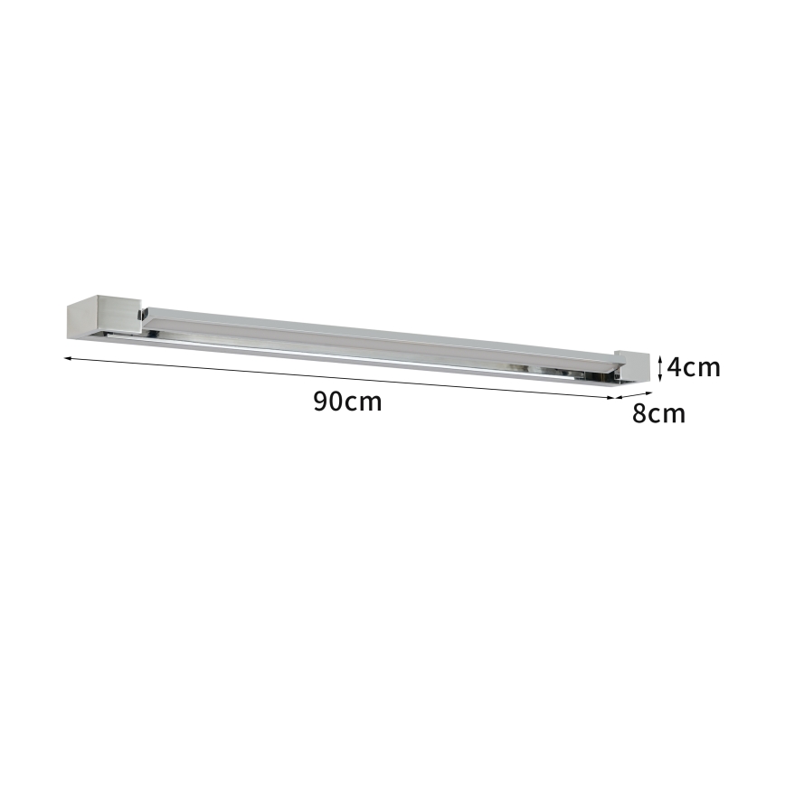 Brilagi - LED Koupelnové osvětlení zrcadla AQUA LINE LED/24W/230V 90 cm IP44 lesklý chrom
