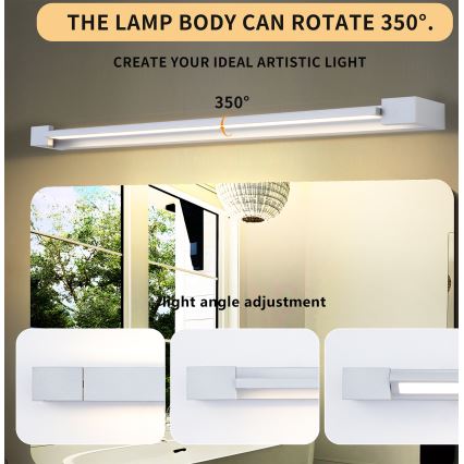 Brilagi - LED Koupelnové osvětlení zrcadla AQUA LINE LED/24W/230V 90 cm IP44 matný chrom CRI 90