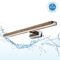 Brilagi - LED Koupelnové osvětlení zrcadla 3v1 WOODY MIRROR LED/12W/230V 60 cm IP44 lesklý chrom/dub ořech