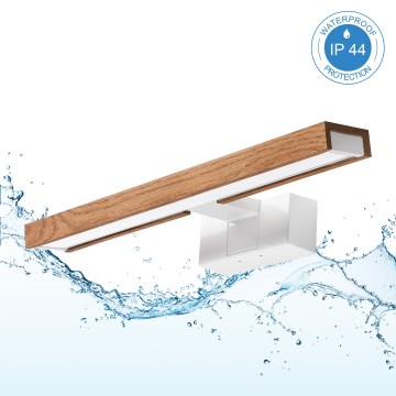 Brilagi - LED Koupelnové osvětlení zrcadla 3v1 WOODY MIRROR LED/8W/230V 40 cm IP44 bílá/dub třešeň