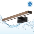 Brilagi - LED Koupelnové osvětlení zrcadla 3v1 WOODY MIRROR LED/8W/230V 40 cm IP44 černá/dub ořech