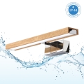 Brilagi - LED Koupelnové osvětlení zrcadla 3v1 WOODY MIRROR LED/8W/230V 40 cm IP44 lesklý chrom/dub