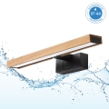 Brilagi - LED Koupelnové osvětlení zrcadla 3v1 WOODY MIRROR LED/8W/230V IP44 černá/dub