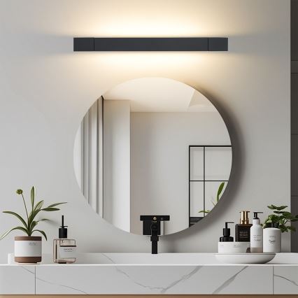 Brilagi - LED Koupelnové osvětlení zrcadla AQUA LINE LED/12W/230V 45 cm IP44 černá CRI 90