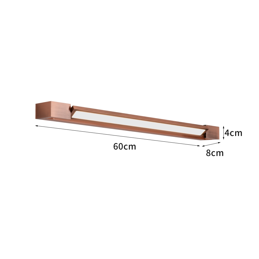 Brilagi - LED Koupelnové osvětlení zrcadla AQUA LINE LED/18W/230V 60 cm IP44 bronzová
