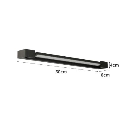 Brilagi - LED Koupelnové osvětlení zrcadla AQUA LINE LED/18W/230V 60 cm IP44 černá